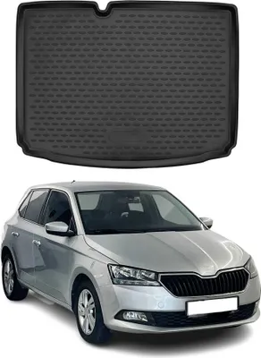 Productafbeelding van Kofferbakmat, kofferbakbeschermer voor Skoda Fabia 2019-2021, rubber, TPE, zwart