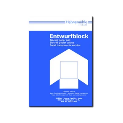 Produktbild von Hahnemühle Transparentpapierblock - 90 g/m² - DIN A4 - 60 Blatt