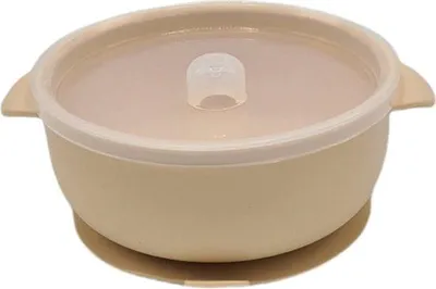 Image de Pot pour bébé beige avec valve et couvercle, 400 ml