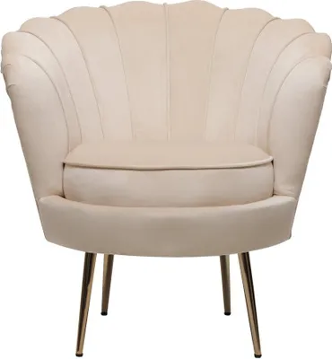 Produktbild von Sessel aus Samt "Floria" - 70 x 73 x 76 cm - Beige