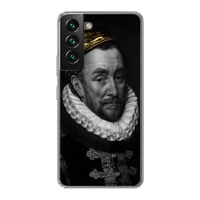 Produktbild von MuchoWow® Handyhülle Schutzhülle Hülle für Samsung Galaxy S22 Plus Malerei - Gold - Schwarz - Weiß Silikon Softcase Handy Hülle - Schutzabdeckung