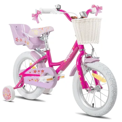 Kinderfahrrad 16 Zoll Einhorn mit Puppensitz und Stützrädern