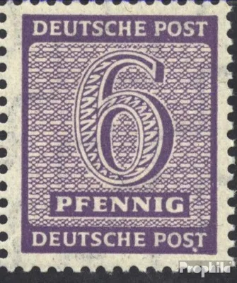 Produktbild von Briefmarken Sowjetische Zone (All.Bes.) 1945 Mi 129III, Punkt zwischen S und T postfrisch Ziffer