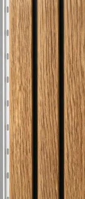 Zdjęcie produktu dla Panel elewacyjny PVC Lamel Dąb Lancelot czarna fuga 290x15 cm