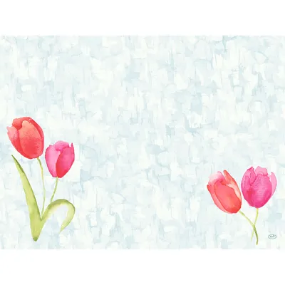 Produktbild von DUNI -Dunicel Tischsets Painted Tulips 30x40cm