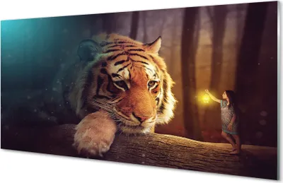 Produktbild von Glasbilder 140x70 Wandkunst Tiger woods Mann