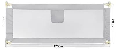 Obrázek produktu pro Postelová zábrana, nastavitelná výška, bezpečnostní prvky, 180 cm