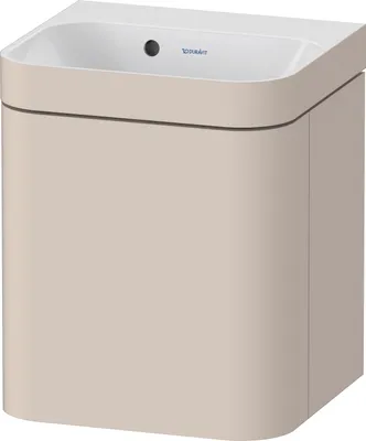 Produktbild von Waschtischset HAPPY D.2 PLUS Türansch re 400x360mm e HL ta supermatt ein Hahnloch taupe supermatt
