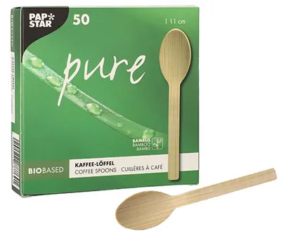 Produktbild von PAPSTAR Kaffeelöffel "pure" Länge: 110 mm 50er