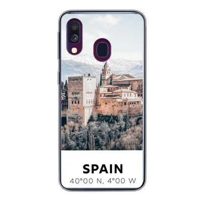 Produktbild von MuchoWow® Handyhülle Schutzhülle Hülle für Samsung Galaxy A40 Spanien - Schloss - Vintage - Sommer Silikon Softcase Handy Hülle - Handy-Tasche