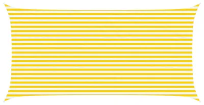 Image de vidaXL Tente d'ombrage jaune et blanche 6 x 3 m 100 % polyester Oxford