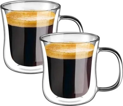 Obrázok produktu pre Súprava dvojstenných šálok na espresso z borosilikátového skla 120 ml balenie 2 ks