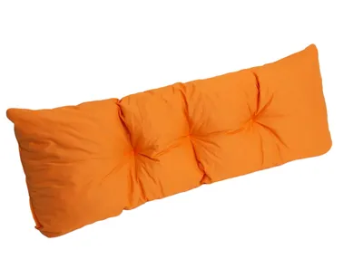 Image de Coussin de jardin orange en palettes| Coussin en palettes 120x40cm| Coussin enfant au sol| Coussin d'assise| palettes euro| Coussin pour mobilier de jardin