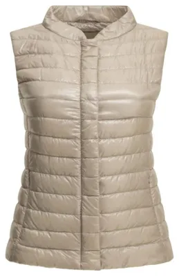 Productafbeelding van HERNO vest en nylon, beige kleur - maat 40
