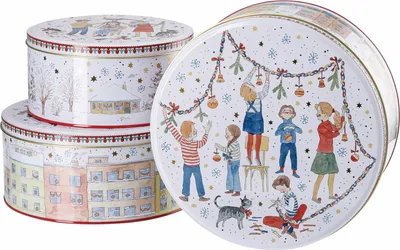 Produktbild von Hutschenreuther Sammelkollektion 24 -  Weihnachtsleuchten -  Set 3 Plätzchendosen 02426-727474-05583
