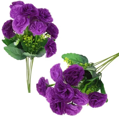 Productafbeelding van Kunstbloemenboeket chrysanten voor vaasdecoratie, 35 cm - Heidekruid