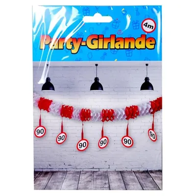 Produktbild von Udo Schmidt GmbH & Co Party Girlande zum 90. Geburtstag Artikel 5585