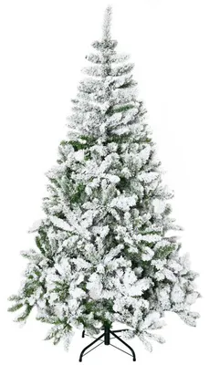 Immagine prodotto di Albero di Natale artificiale con effetto neve, altezza 180 cm, con 750 punte. Colore: verde/bianco. Dimensioni: 105x105x180 cm