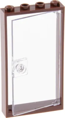 Produktbild von 1x Lego Tür Rahmen 1x4x6 rot braun Türblatt transparent weiß Haus 60616 60596
