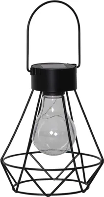 Immagine prodotto di Lanterna solare a LED "Eddy", nera, circa 13 x 13 x 15,5 cm