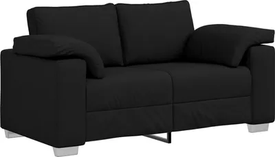 Produktbild von Zweisitzer Sofa Schwarz 120 cm Stoff, Schlafsofas DesignMöbel Neu