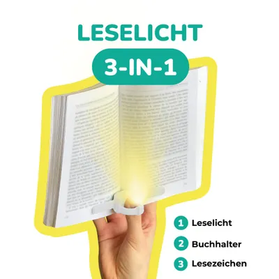 Produktbild von Lizia 3-in-1 Leselampe – Weiß