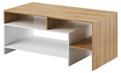 Produktbild von Couchtisch asymmetrisch für Wohnzimmer, Eiche Craft / Anthrazit, 120 x 60 x 52,8 cm
