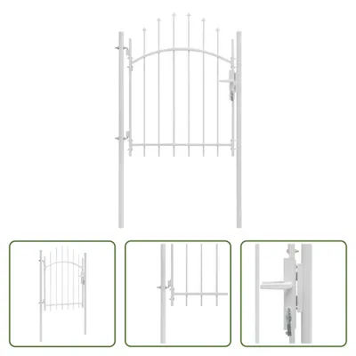 Produktbild von The Living Store Gartentor Stahl 1x1,75 m Weiß