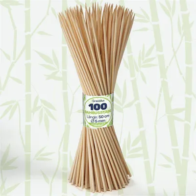 Produktbild von Bambus Splittstäbe 50 cm – Pflanzstäbe Rankhilfe für Garten & Topf (100)