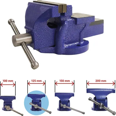 Produktbild von Bituxx Schraubstock Handschraubstock Werkbank Werkstatt 125 mm mit Amboss MS-19688