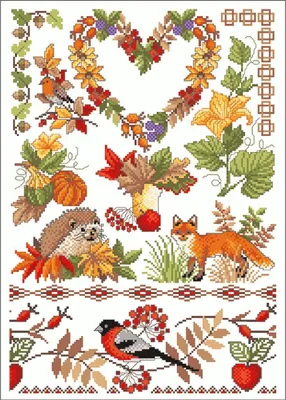 Produktbild von Lindner's Kreuzstiche Kreuzstichkarte "Altweibersommer", 057