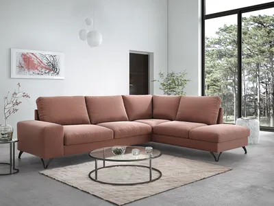 Obrázok produktu pre Rozkladacia sedačka s úložným priestorom LANSING 2 - ružová, pravý roh