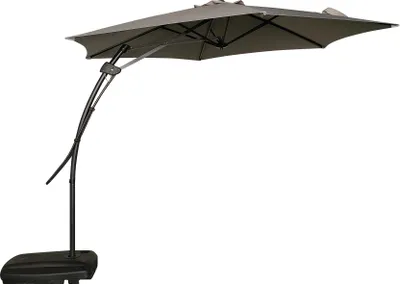 Zdjęcie produktu dla Parasol ogrodowy Houseland Zylo 300 cm jasnoszary
