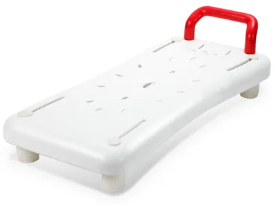 Produktbild von Vigevee Badewannensitz Badewannenbrett Sitzbrett für Badewanne, Brett für Badewanne, Stuhl für Badezimmer, Badehilfe Einstiegs Hilfe Sitzbrett, mit Rot Haltegriff