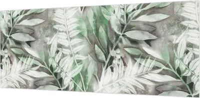 Produktbild von Wandtapete - Dekorative Tapete für Wohnzimmer- Tapetenfolie für Wanddekoration - 208x146 cm - Aquarellblätter