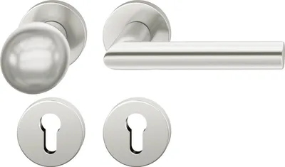 Produktbild von FSB Wechselgarnitur 12 1076 ASL auf Rosette PZ, Knopf fest, silber eloxiert