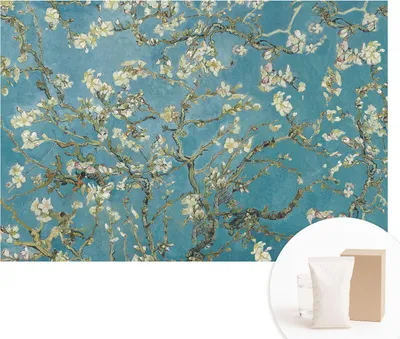 Produktbild von Selbstklebende Fototapete - Wandbilder für Wohnzimmer - 104x70 cm - Dekorative Wandfolie - Modernes Design für Wanddekoration - Tapeten für Innenräume - Blühende Zweige