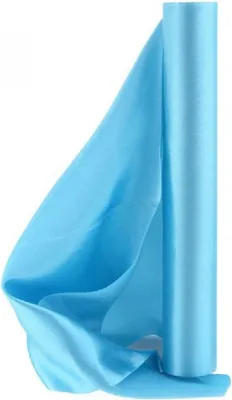 Obrázok produktu pre Saténová tkanina hladká, behúň na stôl, tyrkysová, 0,36 x 9 m