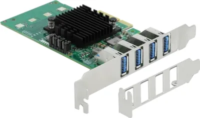 Imagen del producto de Delock 89048 DELOCK PCI Express x4 Karte 4xextern USB 3.0 Quad Channel