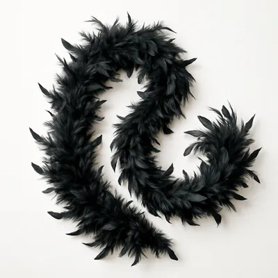 Produktbild von Widmann Federboa Schwarz 180cm Show Qualität Kostüm Accessoire Karneval Fasching
