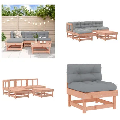 Produktbild von vidaXL 5 tlg. Garten Lounge Set mit Kissen Massivholz Douglasie - Garten Lounge Set - Garten Lounge Sets - Lounge Set - Outdoor Lounge Set