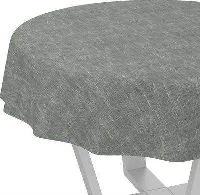 Produktbild von Tischdecke Melliert Pastelblau Rund 140cm Schnittkante