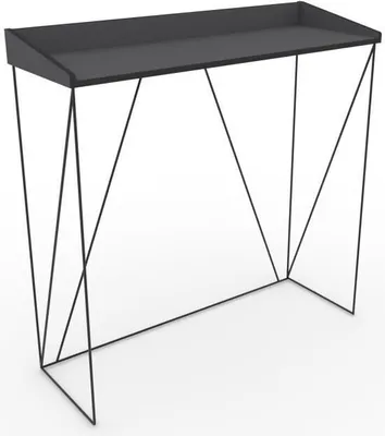 Produktbild von CALICOSY -  Konsole mit schwarzer Struktur und grauer Tischplatte - L100 cm