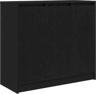 Image de Buffet chêne noir 85x34x76 cm bois d'ingénierie