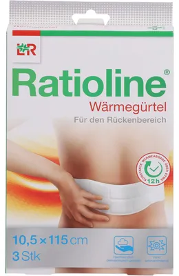 Zdjęcie produktu dla Pas rozgrzewający Ratioline na plecy 10,5 x 115 cm, 3 plastry