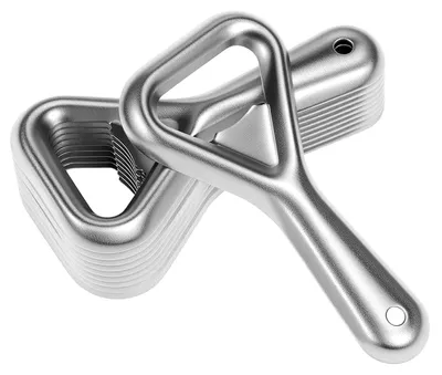 10er-Set Flaschenöffner aus Edelstahl, silber