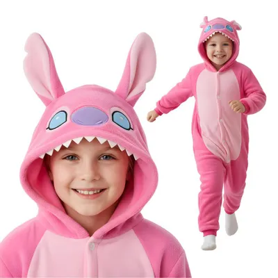 Produktbild von Onesie Kigurumi Pyjama Kostüm für Kinder Lilo & Stitch 140