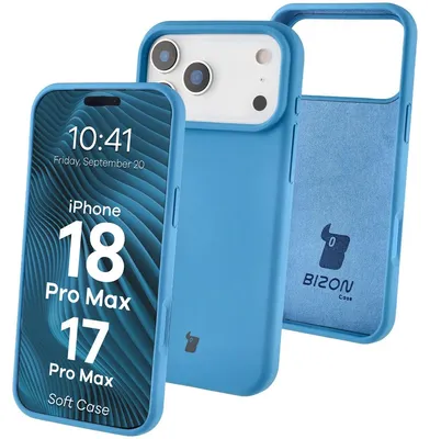 Produktbild von Silikon Handyhülle für iPhone 18 Pro Max / 17 Pro Max, Bizon Soft Case, Blau
