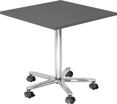 Produktbild von bümö Säulenhubtisch eckig ST - tischfuss: chrom, Nachbildung: Graphit