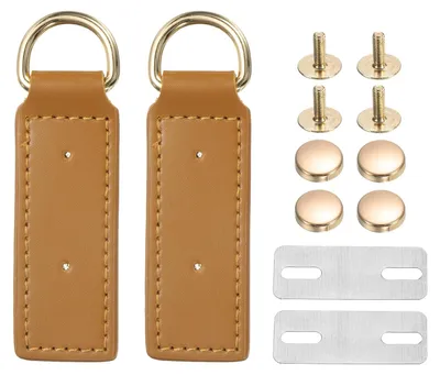D-Ring-Gürtelschnalle aus Leder, DIY-Zubehör, Khaki, 9,1 cm